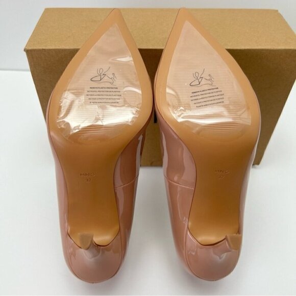 Mango - Ladies Pointed Toe Heel Shoes - Nude. Size: 6.5 (US). NIB - Picture 6 of 16